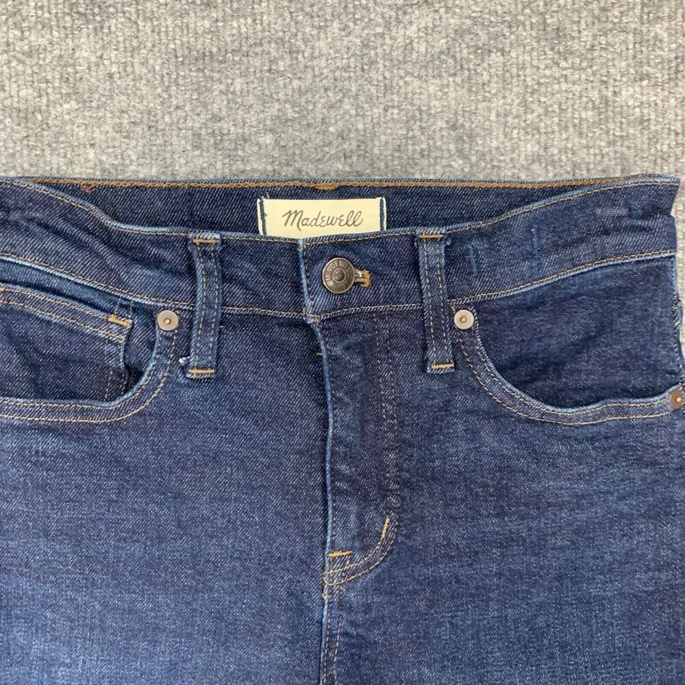 Madewell Jeans Womens 25 Orland Wash Denim Stretch Tencel Blend Mid Rise Skinny